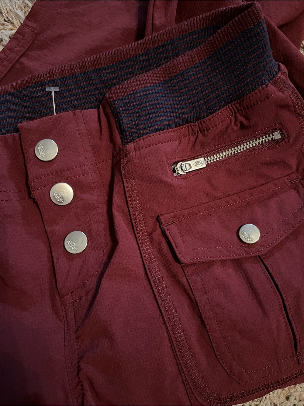 FP MOVEMENT Free People Cascade Flare Cargo Pants in Oxblood Sz XS Low Rise NWOT - Picture 10 of 14